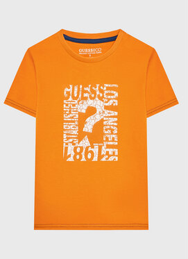 Pomarańczowa koszulka dziecięca Guess dla chłopców