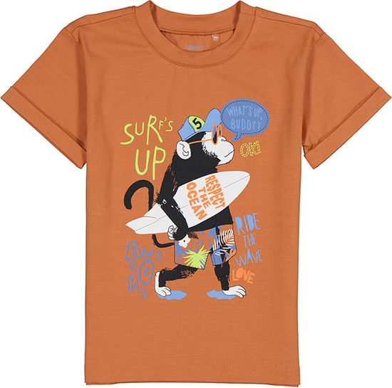 Pomarańczowa koszulka dziecięca Lamino dla chłopców