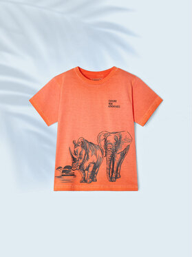 Pomarańczowa koszulka dziecięca Mayoral dla chłopców