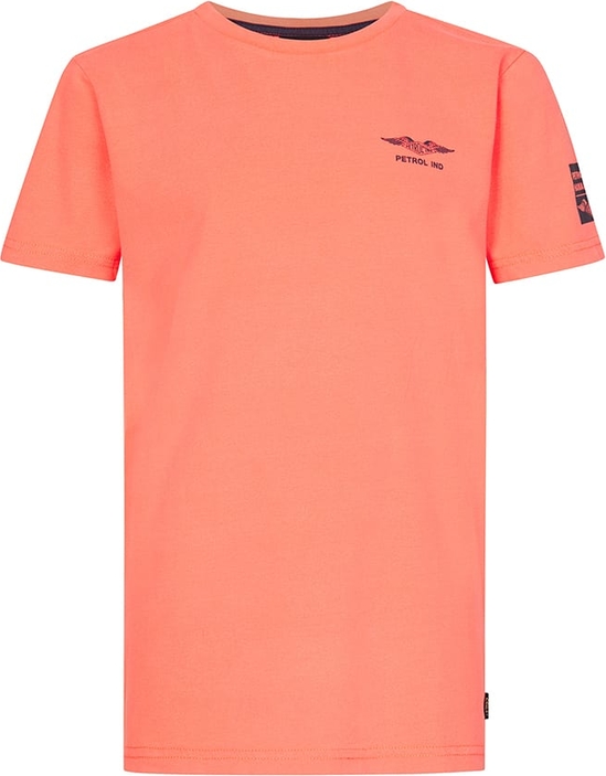 Pomarańczowa koszulka dziecięca Petrol dla chłopców z bawełny