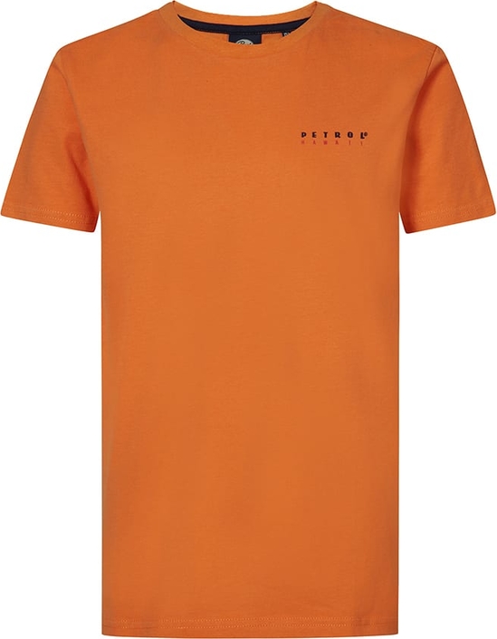 Pomarańczowa koszulka dziecięca Petrol z bawełny
