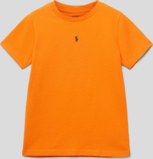 Pomarańczowa koszulka dziecięca POLO RALPH LAUREN z bawełny dla chłopców