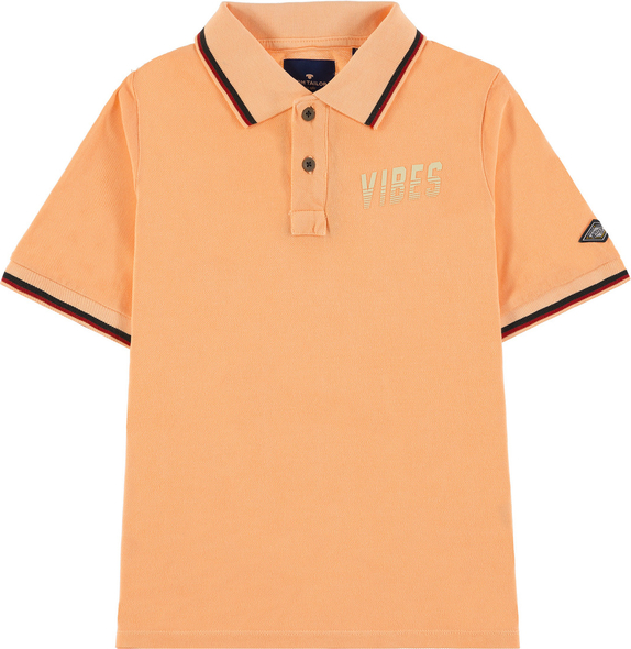 Pomarańczowa koszulka dziecięca Tom Tailor z bawełny
