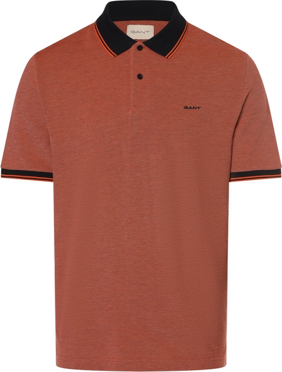 Pomarańczowa koszulka polo Gant z krótkim rękawem w stylu casual