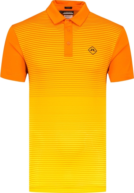 Pomarańczowa koszulka polo J. Lindeberg w stylu casual z tkaniny