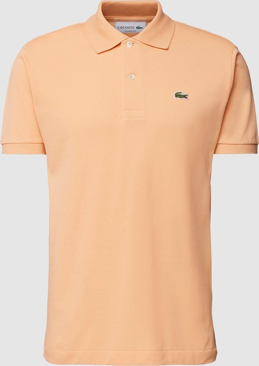 Pomarańczowa koszulka polo Lacoste z krótkim rękawem
