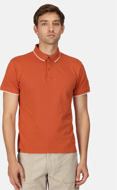 Pomarańczowa koszulka polo Regatta z krótkim rękawem w stylu casual