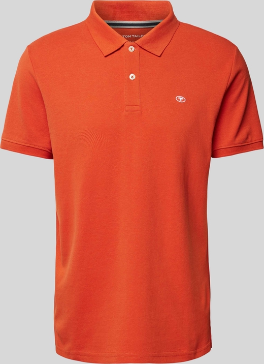 Pomarańczowa koszulka polo Tom Tailor w stylu casual z bawełny
