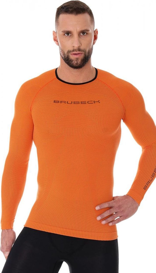 Pomarańczowa koszulka z długim rękawem Brubeck w sportowym stylu