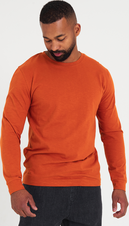 Pomarańczowa koszulka z długim rękawem Gate w stylu casual