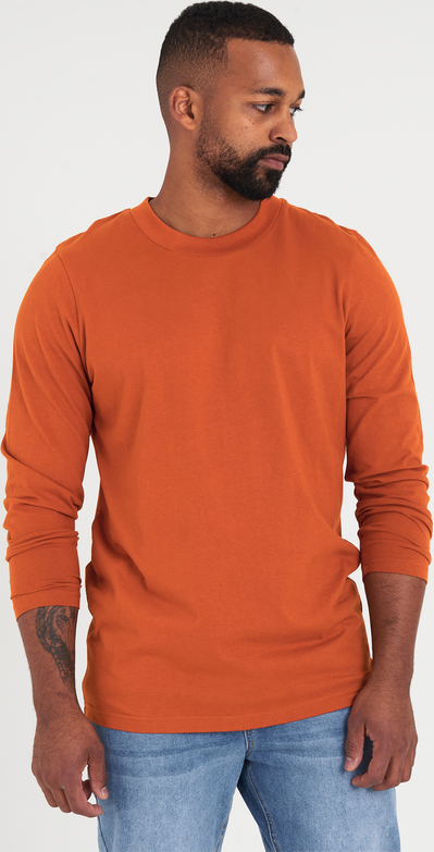 Pomarańczowa koszulka z długim rękawem Gate z bawełny