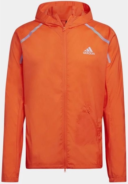 Pomarańczowa kurtka Adidas w sportowym stylu