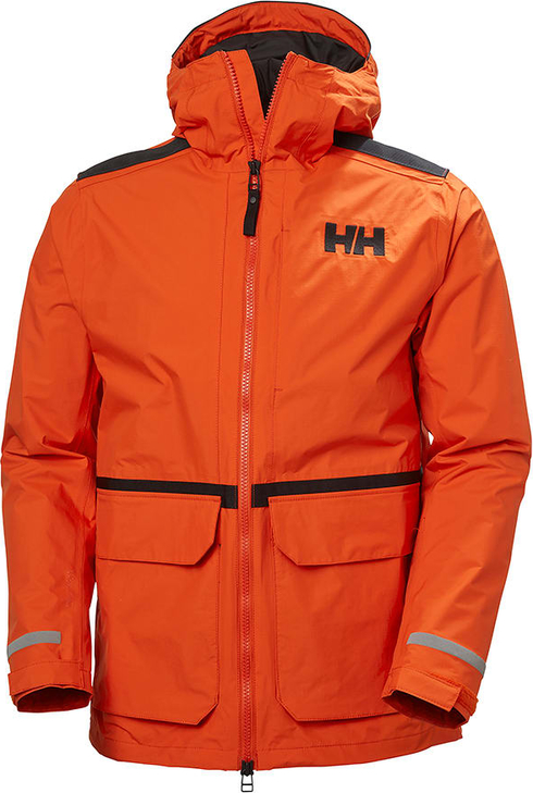 Pomarańczowa kurtka Helly Hansen krótka w sportowym stylu