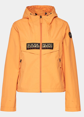 Pomarańczowa kurtka Napapijri przejściowa w sportowym stylu krótka