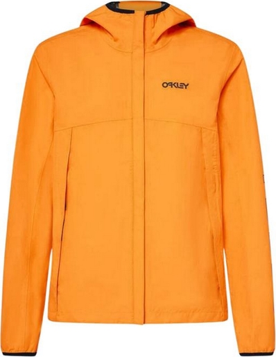 Pomarańczowa kurtka Oakley w młodzieżowym stylu z tkaniny krótka