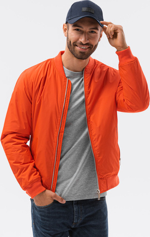 Pomarańczowa kurtka Ombre w stylu casual krótka