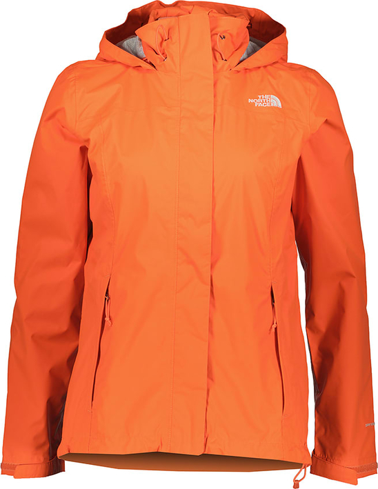 Pomarańczowa kurtka The North Face krótka w sportowym stylu wiatrówki
