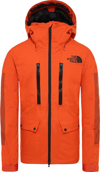 Pomarańczowa kurtka The North Face w sportowym stylu z tkaniny krótka