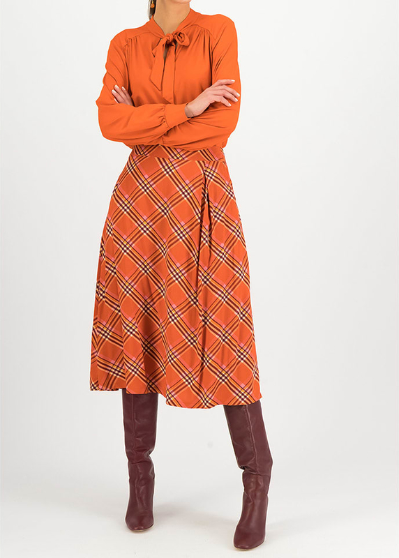 Pomarańczowa spódnica blutsgeschwister w stylu casual midi