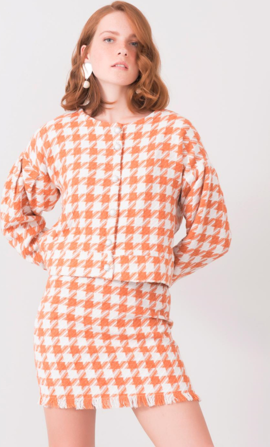 Pomarańczowa spódnica Sheandher.pl mini w stylu casual