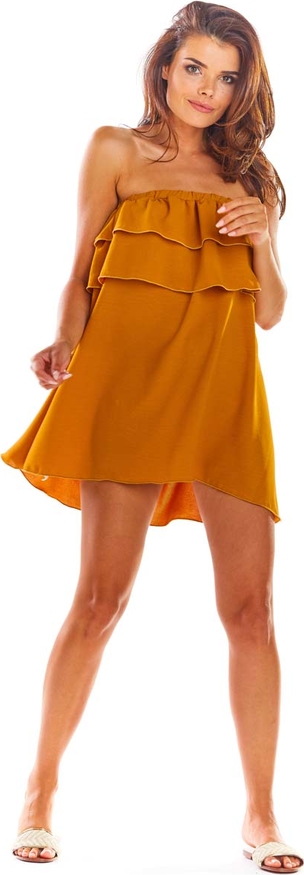 Pomarańczowa sukienka Awama oversize