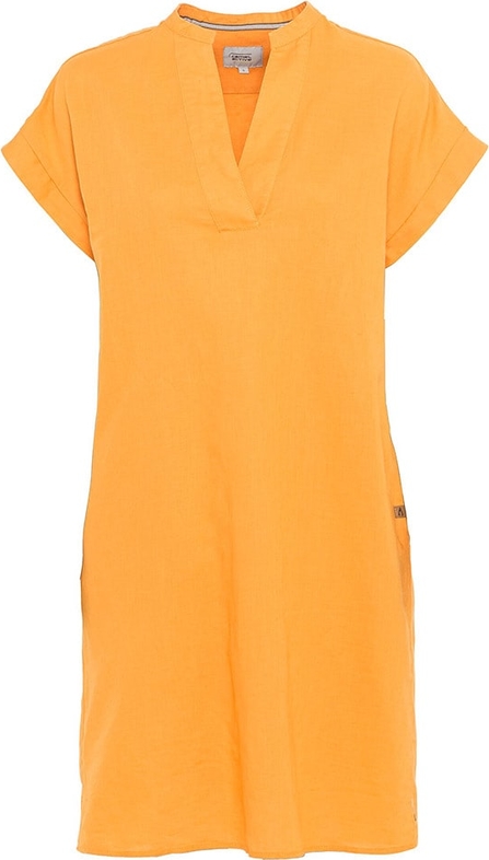 Pomarańczowa sukienka Camel Active w stylu casual z krótkim rękawem prosta