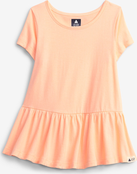 Pomarańczowa sukienka dziewczęca Gap z bawełny