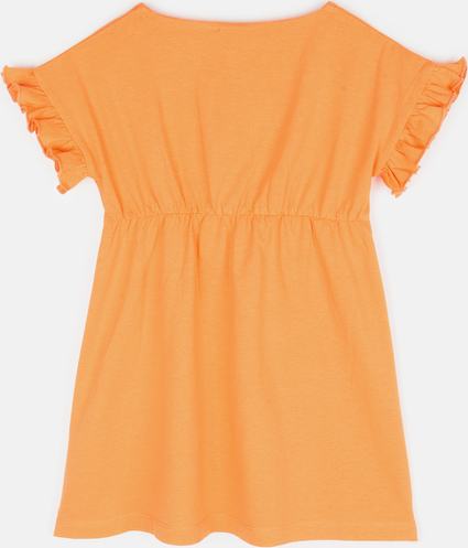 Pomarańczowa sukienka dziewczęca Gate z bawełny