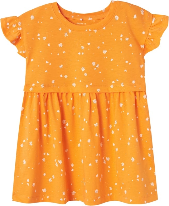 Pomarańczowa sukienka dziewczęca Name it z bawełny
