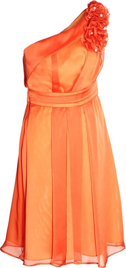 Pomarańczowa sukienka Fokus maxi bez rękawów
