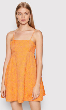 Pomarańczowa sukienka Glamorous rozkloszowana w stylu casual