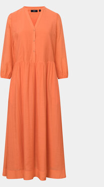 Pomarańczowa sukienka Joop! w stylu casual maxi z długim rękawem
