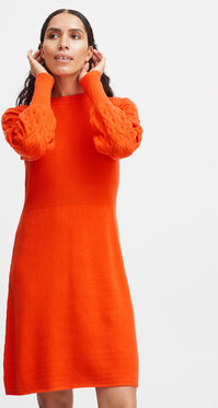 Pomarańczowa sukienka MODIVO prosta