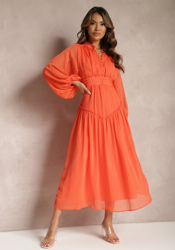 Pomarańczowa sukienka Renee w stylu vintage