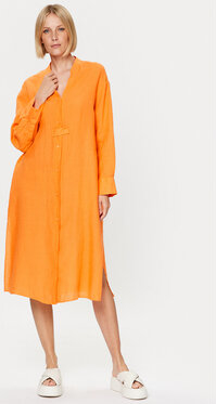 Pomarańczowa sukienka Seidensticker koszulowa w stylu casual mini