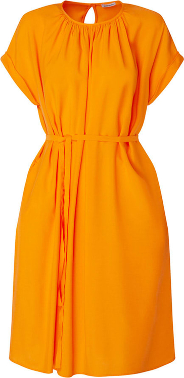 Pomarańczowa sukienka Seidensticker z krótkim rękawem mini