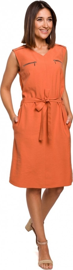 Pomarańczowa sukienka Style z tkaniny