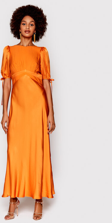 Pomarańczowa sukienka Ted Baker maxi