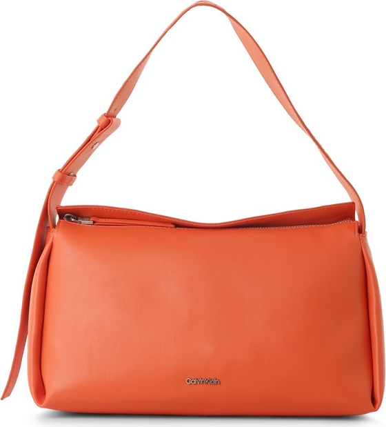 Pomarańczowa torebka Calvin Klein średnia na ramię w wakacyjnym stylu