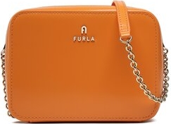 Pomarańczowa torebka Furla w młodzieżowym stylu