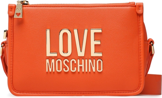 Pomarańczowa torebka Love Moschino w stylu casual matowa na ramię