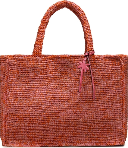 Pomarańczowa torebka Manebi matowa w wakacyjnym stylu duża