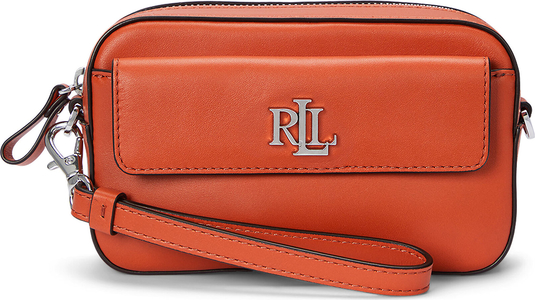 Pomarańczowa torebka Ralph Lauren na ramię średnia