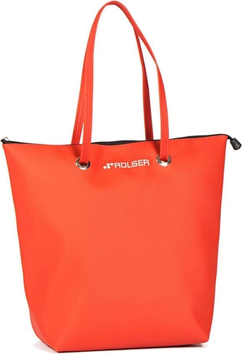 Pomarańczowa torebka Rolser w stylu glamour duża