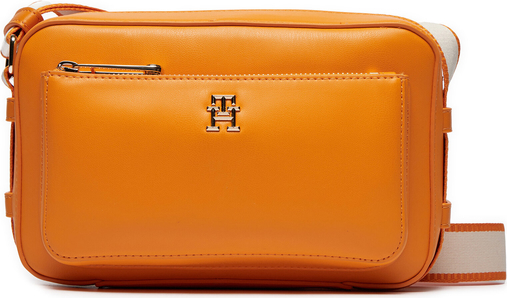 Pomarańczowa torebka Tommy Hilfiger na ramię średnia