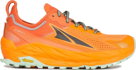 Pomarańczowe buty sportowe Altra sznurowane w sportowym stylu