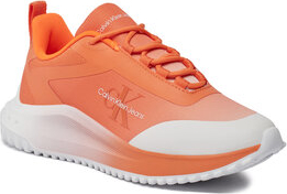 Pomarańczowe buty sportowe Calvin Klein sznurowane w sportowym stylu
