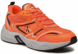 Pomarańczowe buty sportowe Calvin Klein w sportowym stylu sznurowane