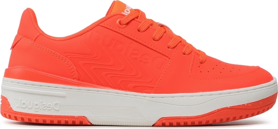 Pomarańczowe buty sportowe Desigual w sportowym stylu z płaską podeszwą