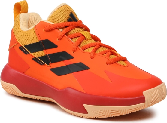Pomarańczowe buty sportowe dziecięce Adidas sznurowane